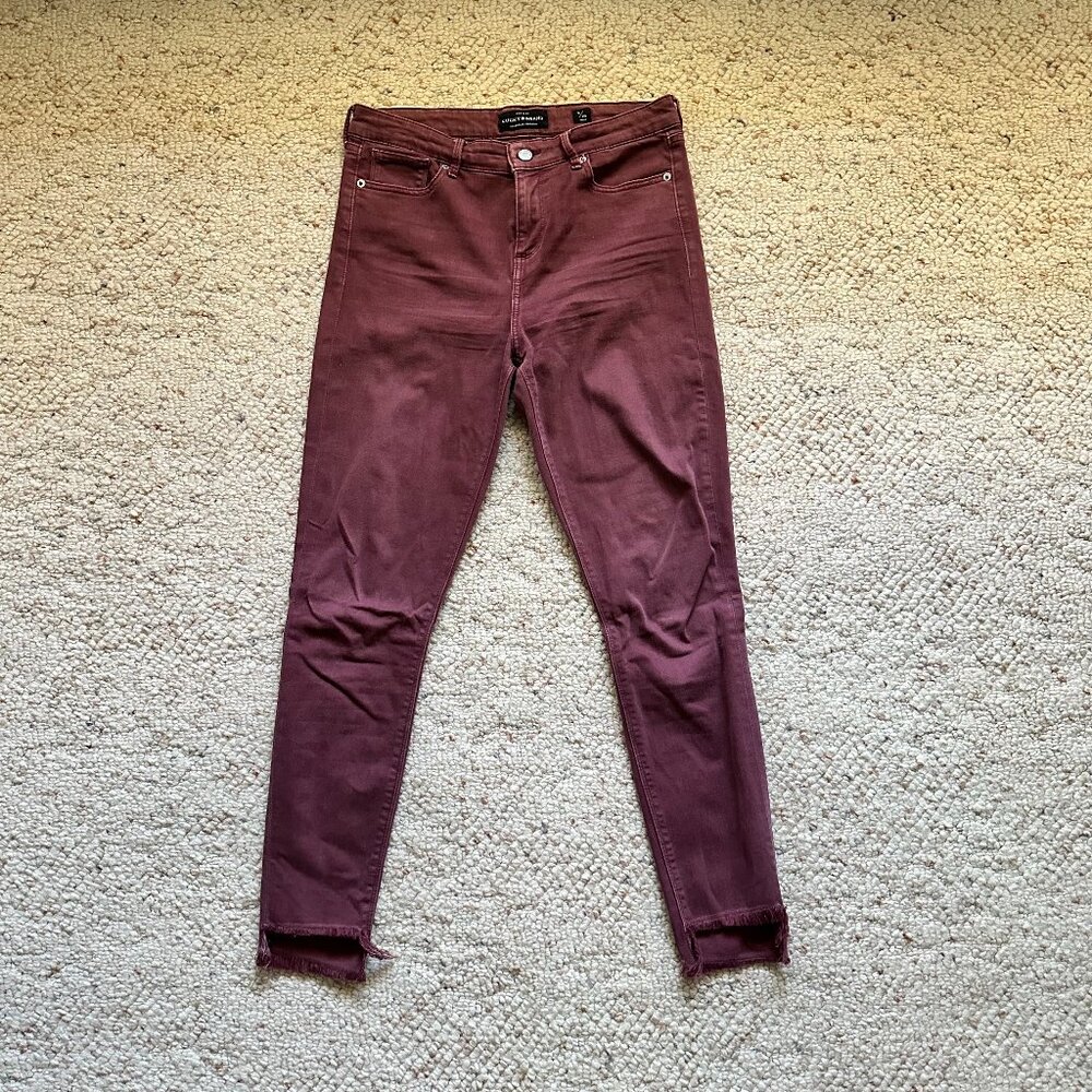 Lucky Brand Ava Skinny Jean in Maroon